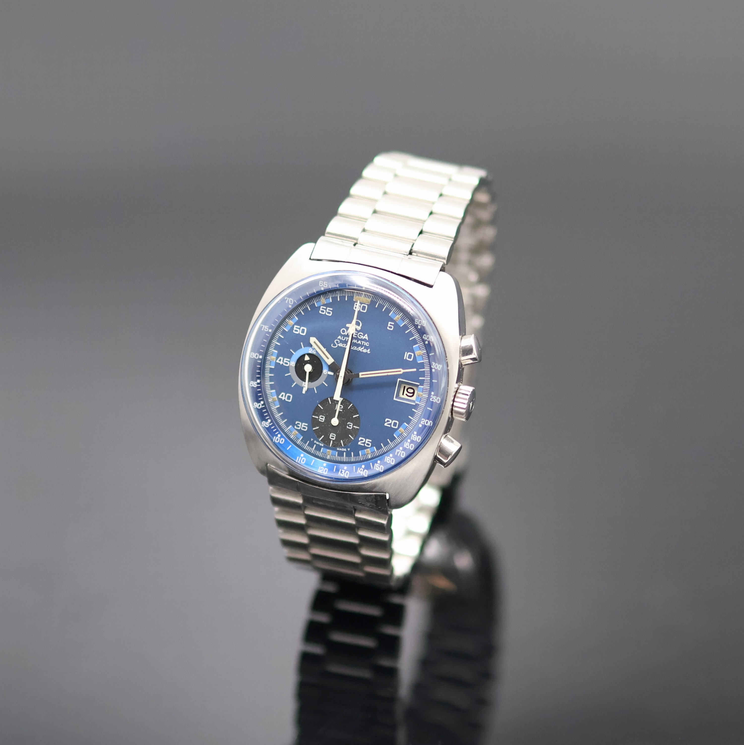 Image 27125667 - OMEGA Seamaster Armbandchronograph Referenz 176.007, Schweiz um 1971, Edelstahlgeh. ...