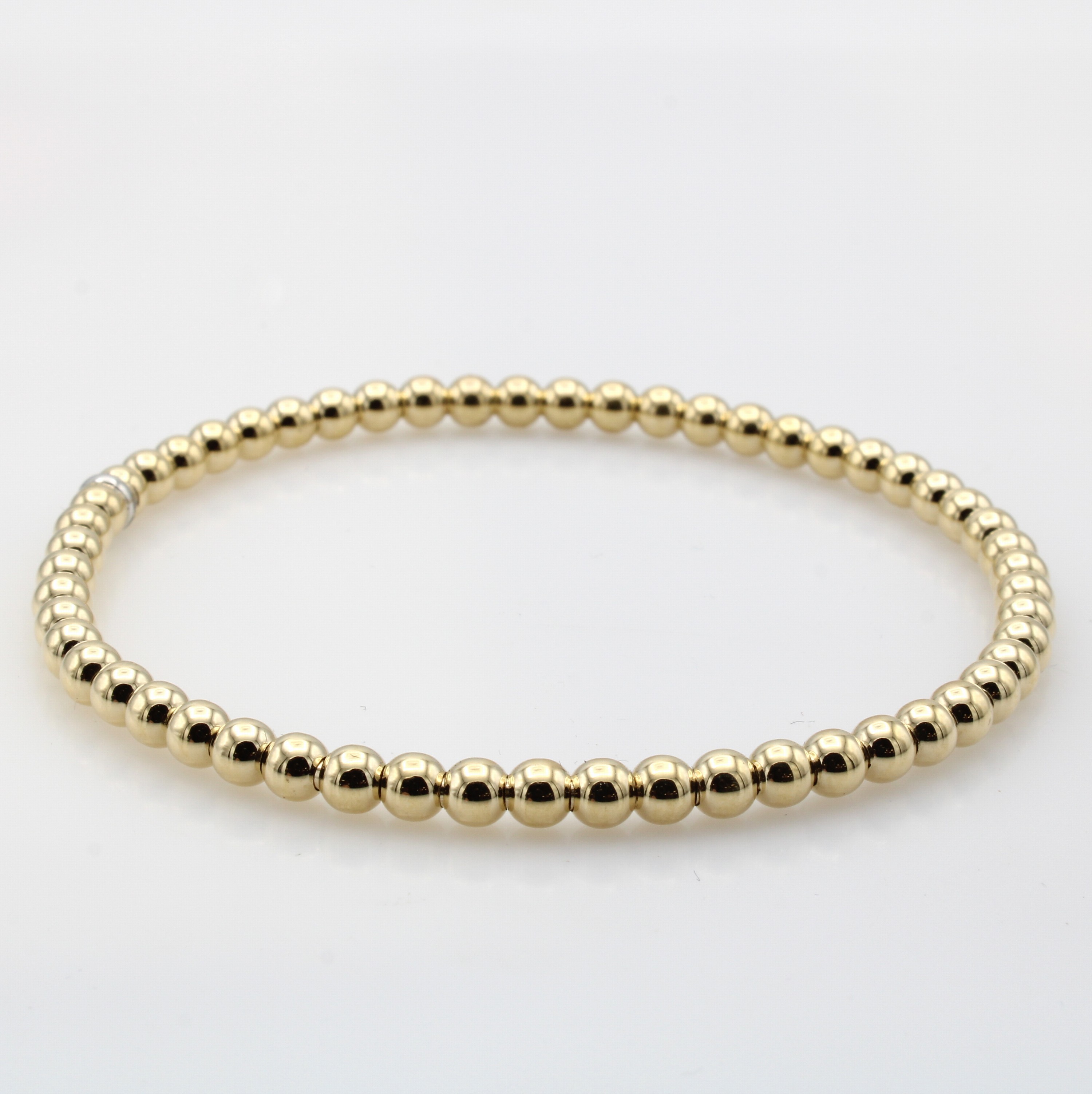 Image 27125677 - Flexibles Kugelarmband, GG 585/000, Kugeld. ca. 4 mm, D. ca. 6 cm