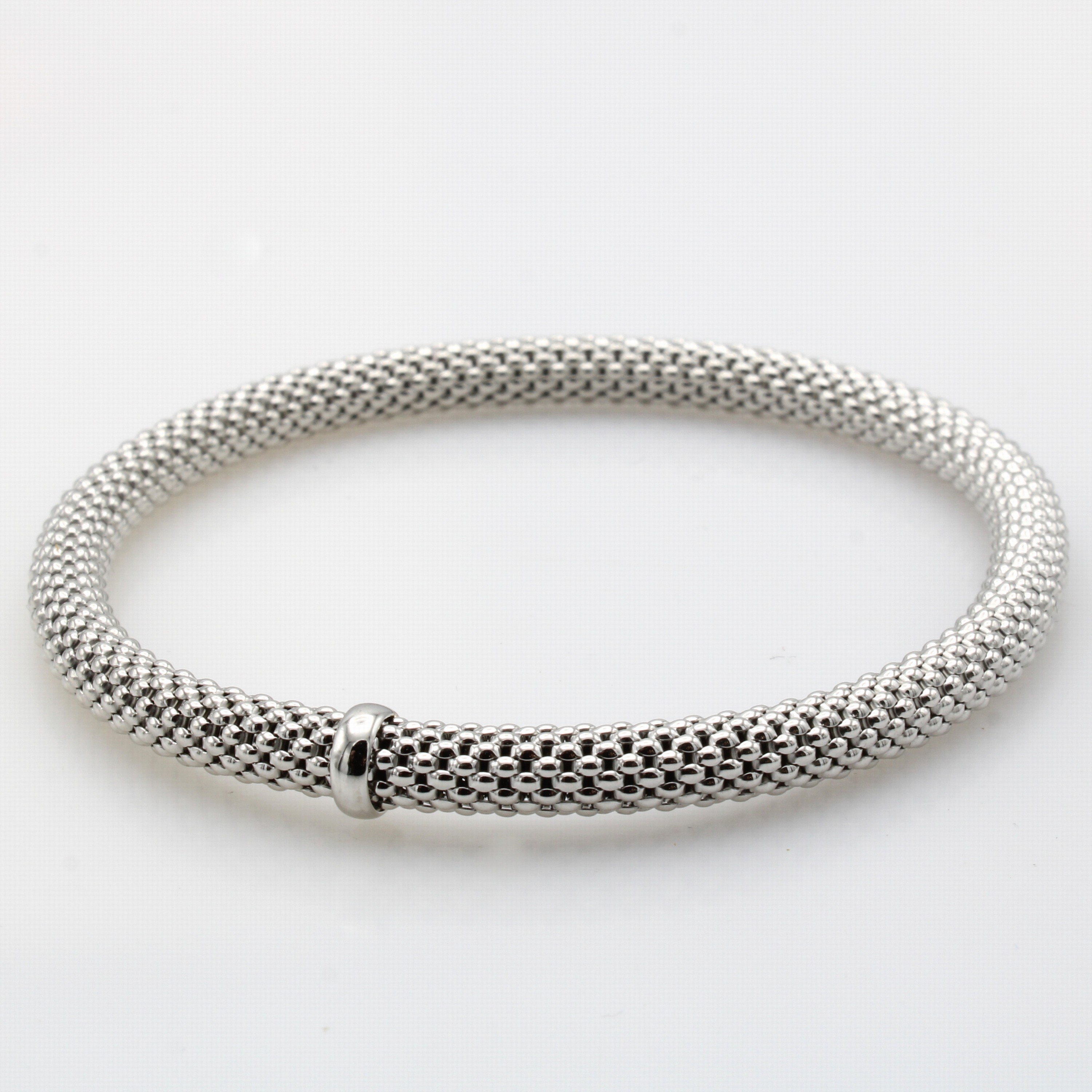 Image 27125682 - Flexibles Armband, WG 585/000, im Himbeermuster, D. ca. 5.5 cm
