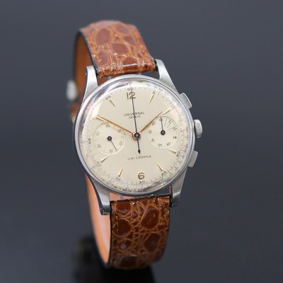 27125668b - UNIVERSAL GENEVE Uni-Compax Schaltradchronograph in Edelstahl Referenz 22431, Schweiz ...