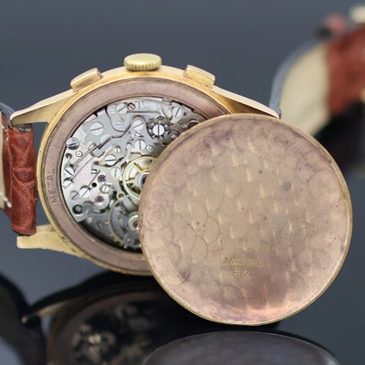 27125669f - CHRONOGRAPHE SUISSE / BRITIX Schaltradchronograph in RG 750/000, Handaufzug, Schweiz um ...
