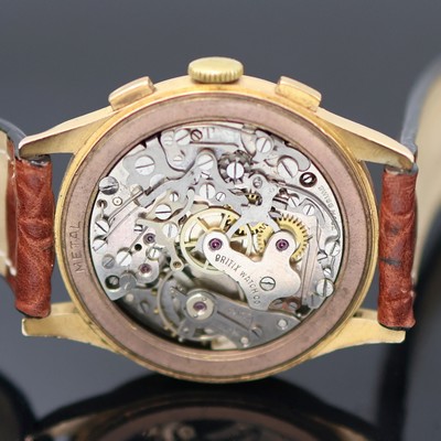 27125669g - CHRONOGRAPHE SUISSE / BRITIX Schaltradchronograph in RG 750/000, Handaufzug, Schweiz um ...