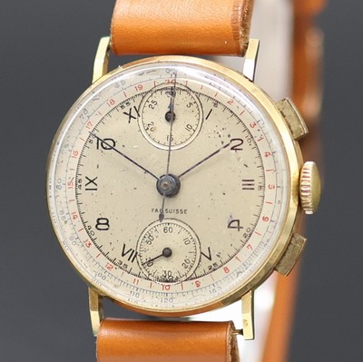 27125671a - Schaltradchronograph Kaliber Venus 170 in GG 750/000, Schweiz um 1945, Handaufzug, ...