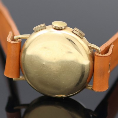 27125671d - Schaltradchronograph Kaliber Venus 170 in GG 750/000, Schweiz um 1945, Handaufzug, ...