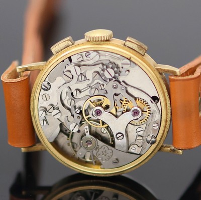 27125671e - Schaltradchronograph Kaliber Venus 170 in GG 750/000, Schweiz um 1945, Handaufzug, ...