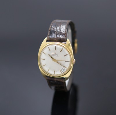 Image ZENITH 18k yellow gold gents wristwatch, Switzerland around 1968, self winding,two- piece ...