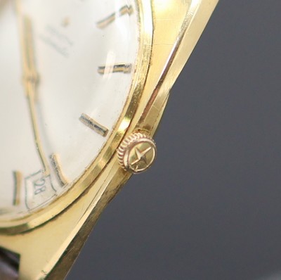 27125674c - ZENITH Herrenarmbanduhr in GG 750/000, Schweiz um 1968, Automatik,2-teil. Geh., Boden ...