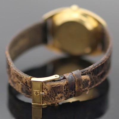 27125674d - ZENITH Herrenarmbanduhr in GG 750/000, Schweiz um 1968, Automatik,2-teil. Geh., Boden ...