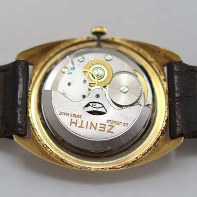 27125674f - ZENITH Herrenarmbanduhr in GG 750/000, Schweiz um 1968, Automatik,2-teil. Geh., Boden ...