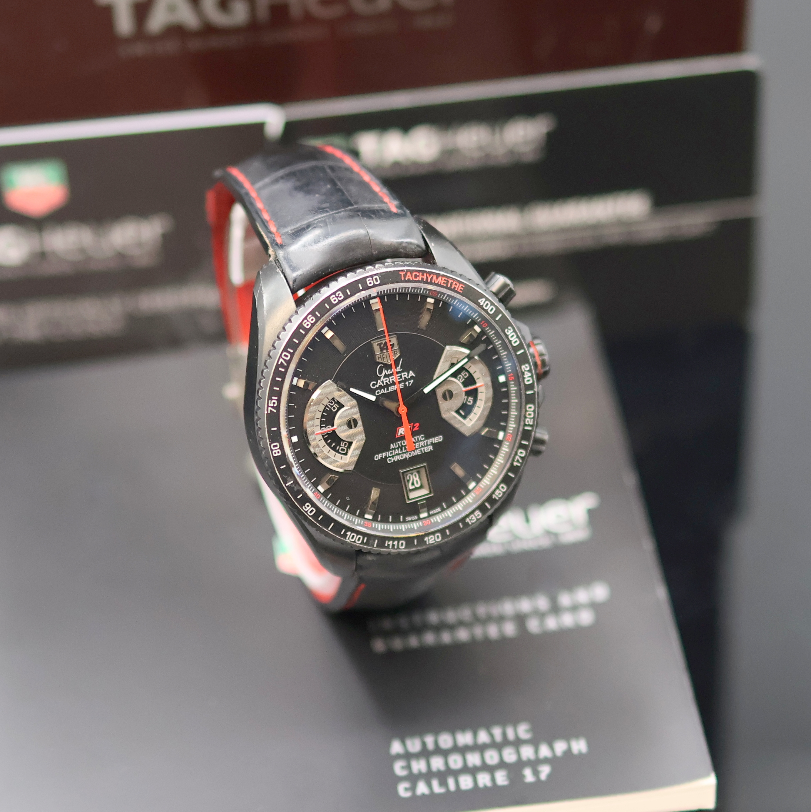 Detail b: TAG HEUER Grand Carrera RS 2 Calibre 17 Chronometer Herrenchronograph Referenz CAV518B, Schweiz verk. lt. beil. Pap. 12/2010, Automatik, ...