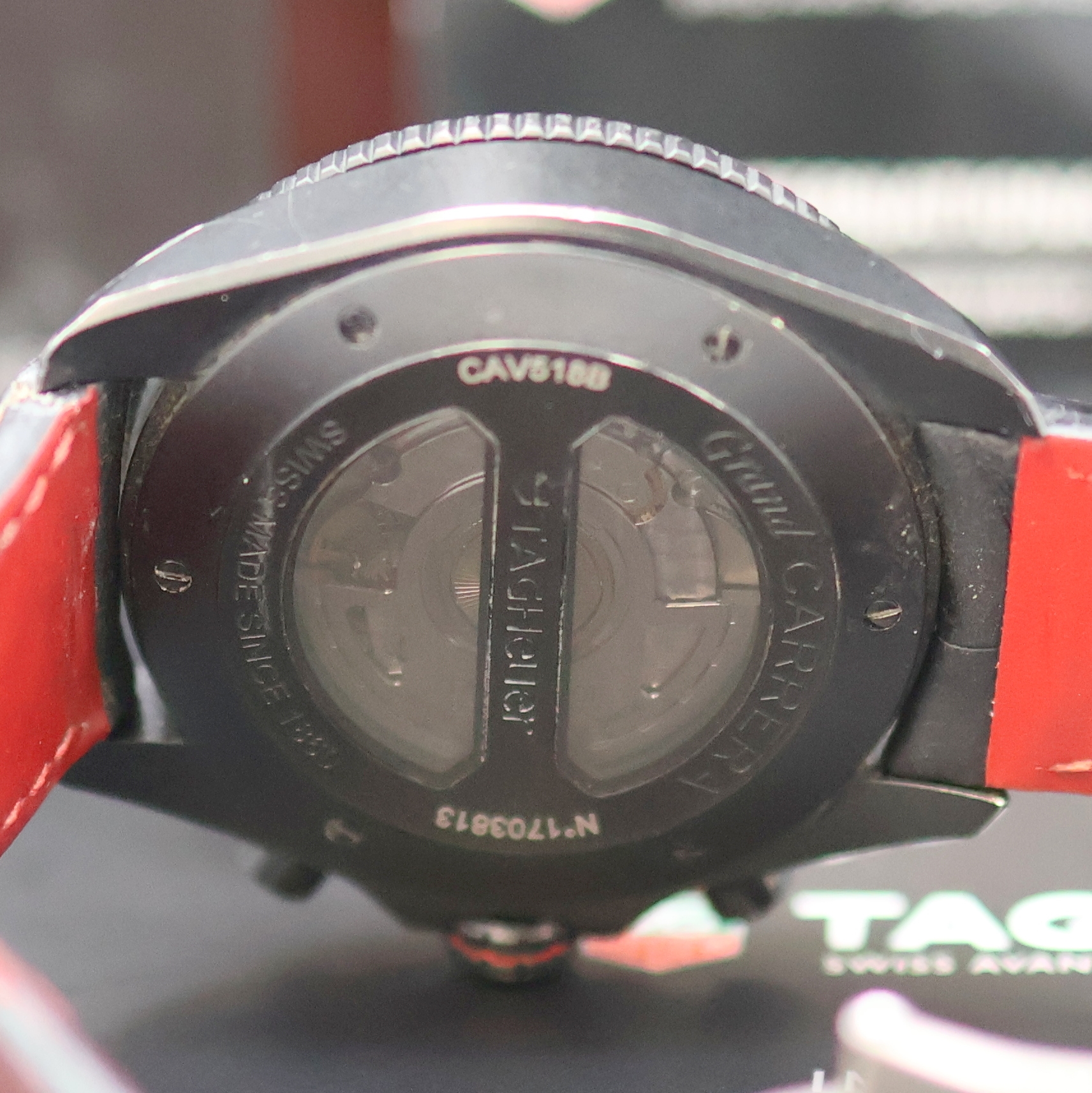 Detail f: TAG HEUER Grand Carrera RS 2 Calibre 17 Chronometer Herrenchronograph Referenz CAV518B, Schweiz verk. lt. beil. Pap. 12/2010, Automatik, ...