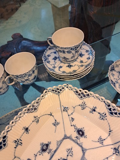 27125799i - Kaffeeservice, Musselmalet, Vollspitze, für 12 Personen, Royal Copenhagen, Porzellan, ...