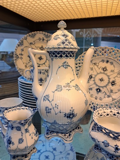 27125799j - Kaffeeservice, Musselmalet, Vollspitze, für 12 Personen, Royal Copenhagen, Porzellan, ...