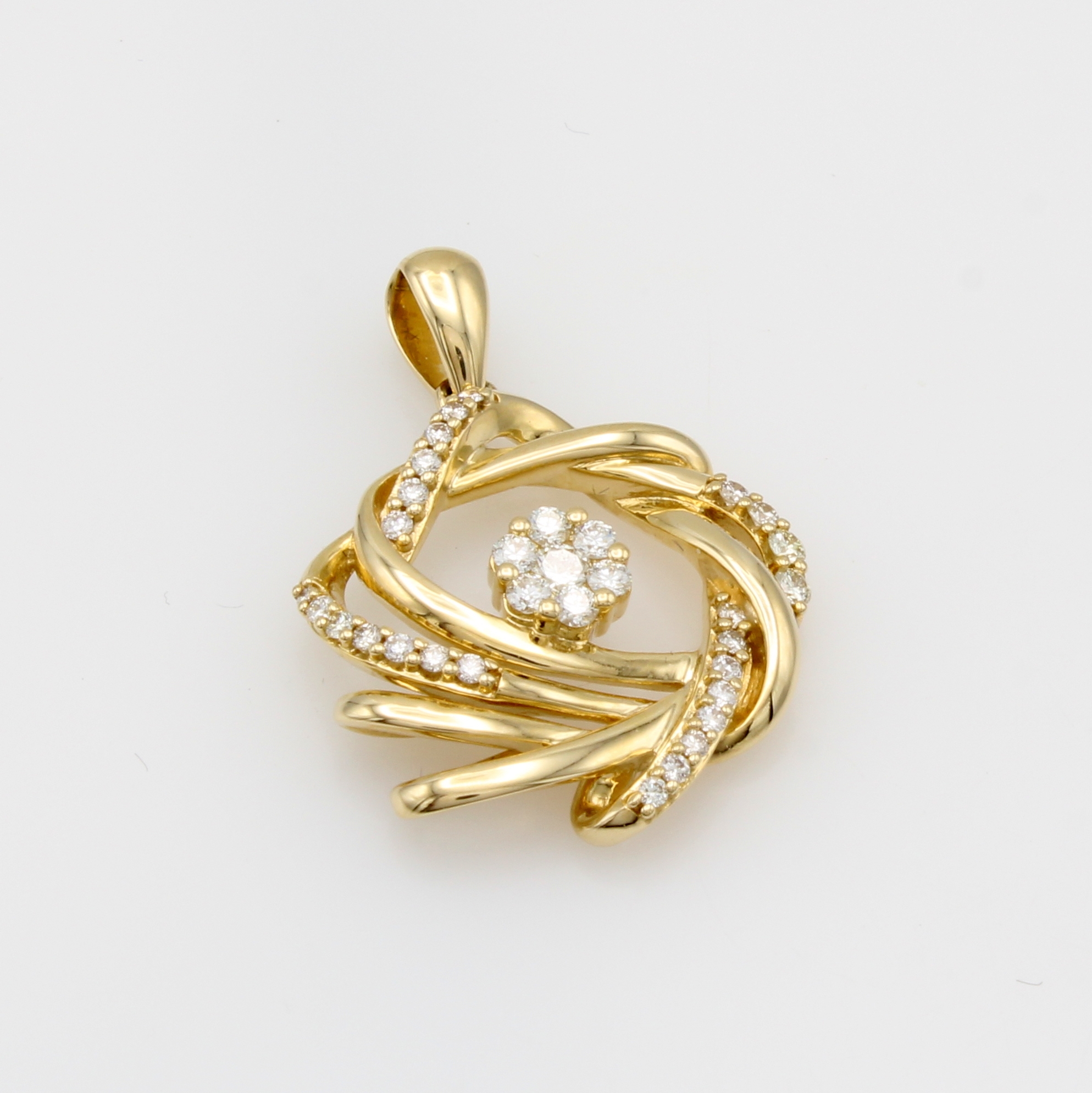 Image 27125847 - Anhänger mit Brillanten, GG 585/000, Brill. zus. ca. 0.50 ct get.Weiß/lupenr., runde, ...