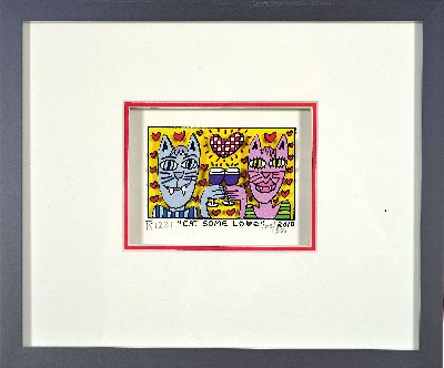 27125969k - James Rizzi, 1950 Brooklyn New York - 2011, 3D-Konstruktion, ´Cat Some Love´, ...