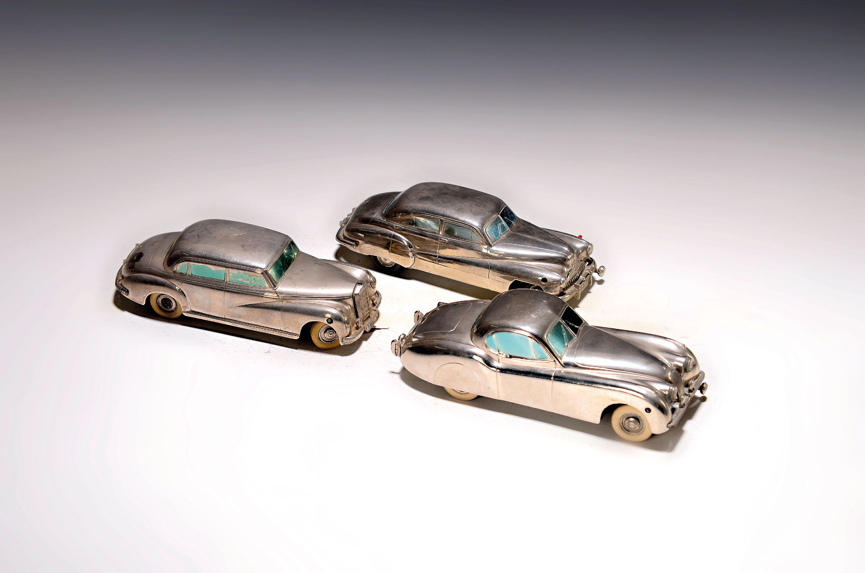 Image 27126065 - 3 Cologne car models, Mercedes, Jaguar and Buick, Prämeta, British Zone, 1950s, nickel- ...