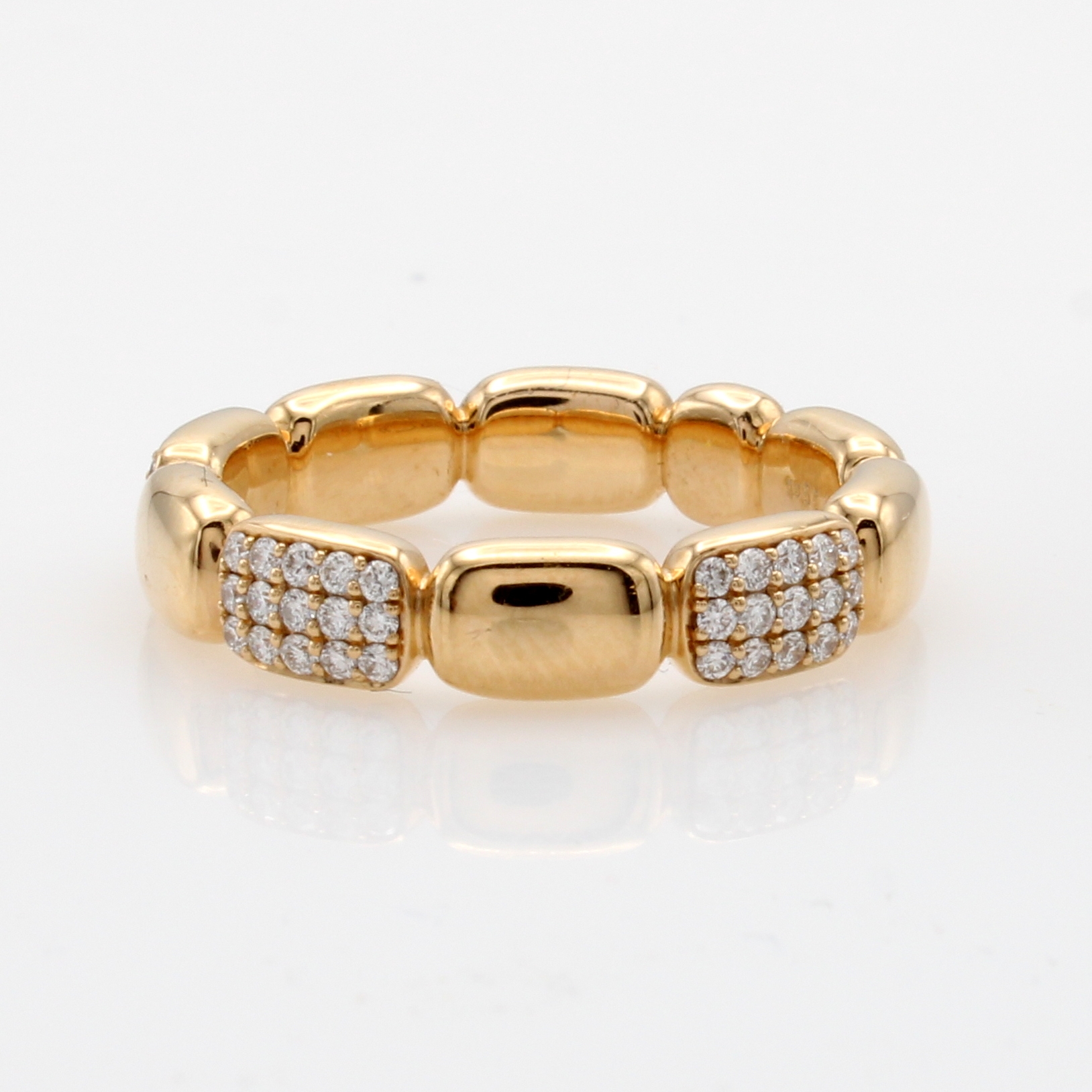 Image 27126124 - Ring mit Brillanten, RG 750/000, 45 Brill. zus. ca. 0.28 ct Weiß/si, RW ca. 54 ...