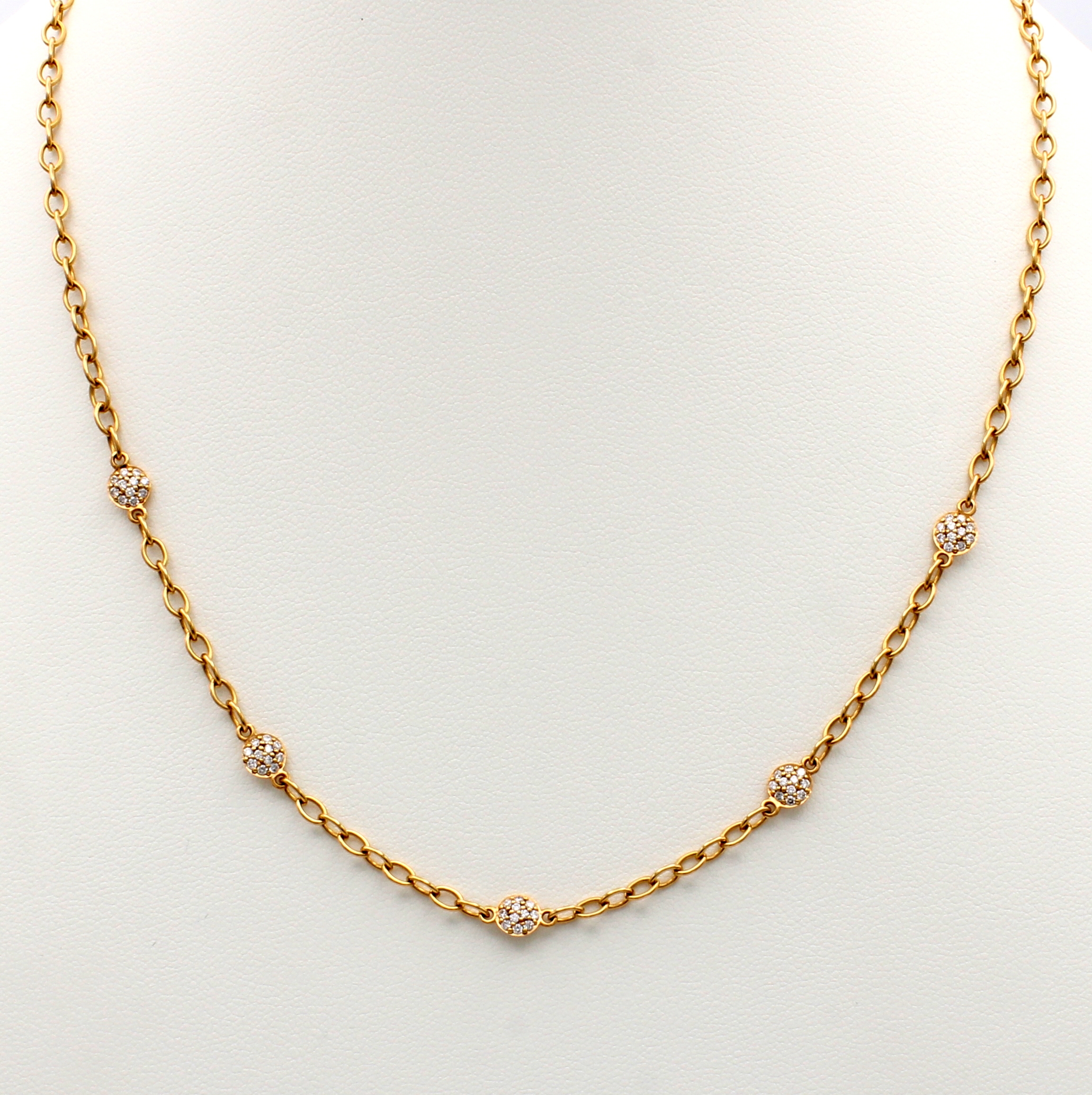 Image 27126125 - Gliedercollier mit Brillanten, RG 750/000, 55 Brill. jeweils in 5 runde Elemente bes. ...