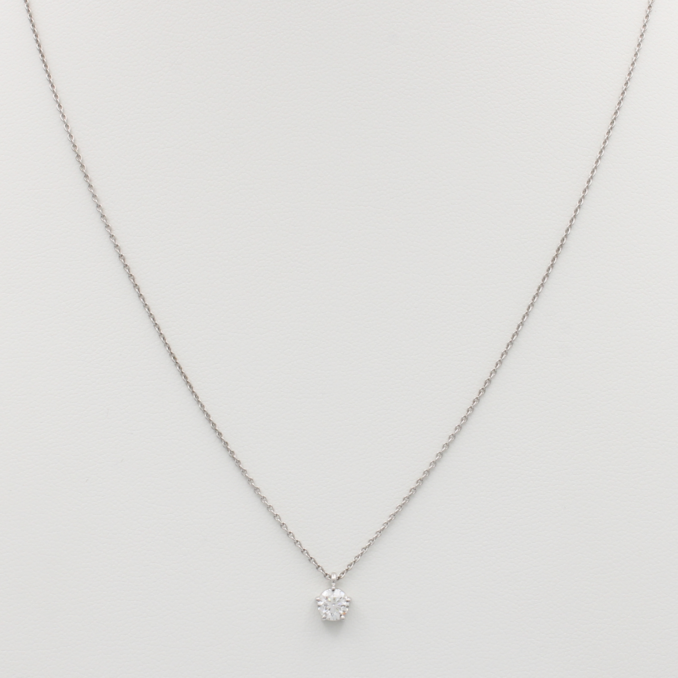 Image 27126127 - Anhänger mit Brillant an Kette, WG 585/000, Brill. ca. 0.50 ct Weiß/si, ...