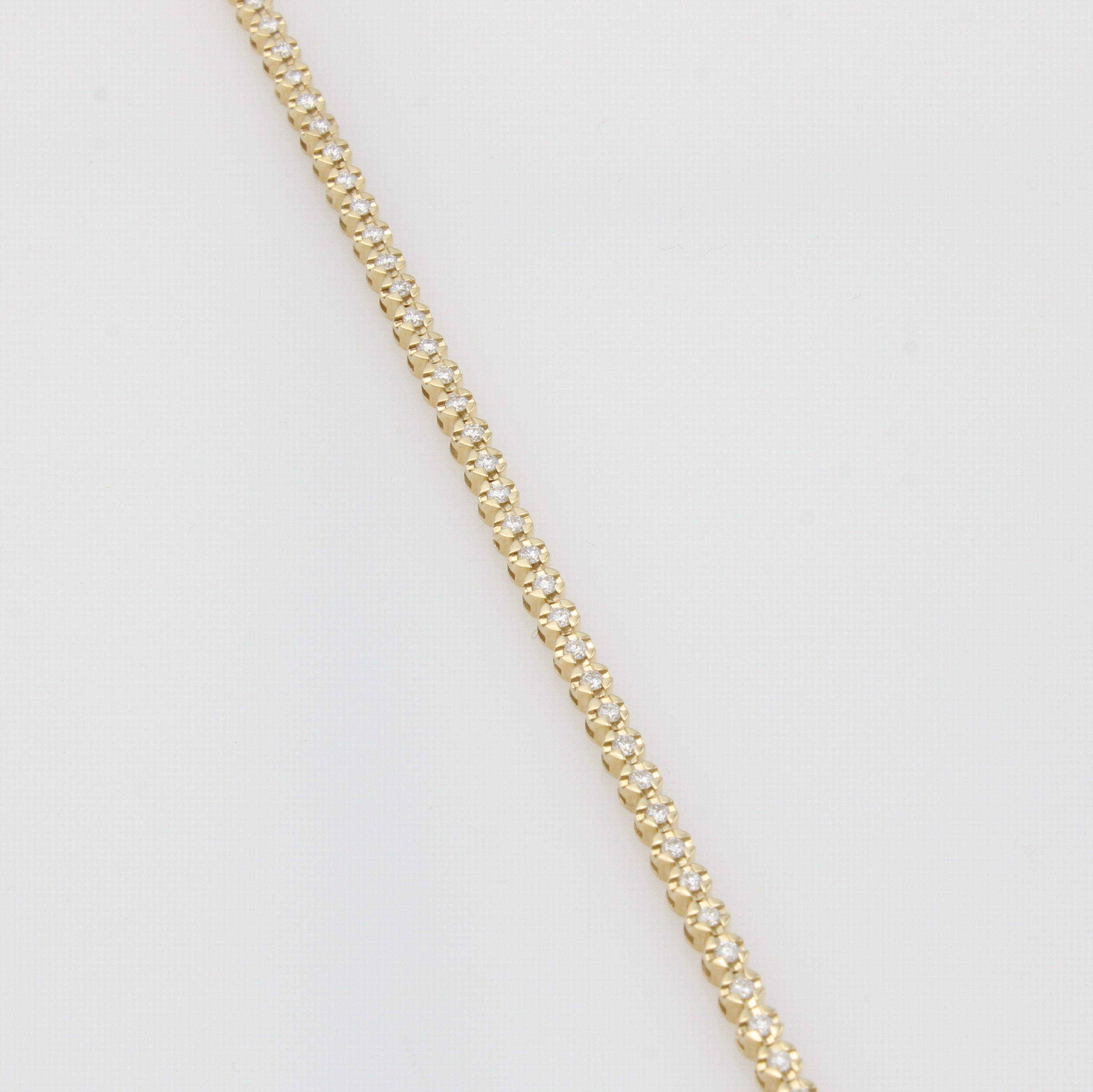 Image 27126157 - Armband mit Brillanten, GG 585/000, 61 Brill. zus. ca. 1.20 ct Weiß/si, Kastenschl. m. ...