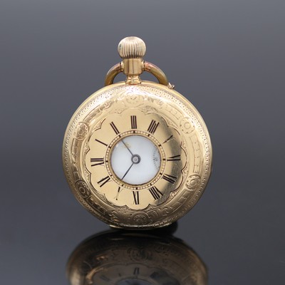 27126123a - Halbsavonette in GG 585/000, Schweiz um 1900, grav. Geh. dell., Metallcuvette, ...