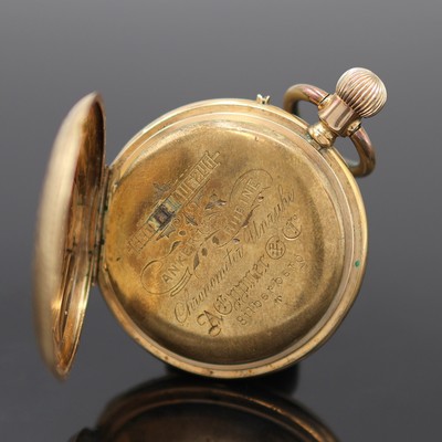 27126123d - Halbsavonette in GG 585/000, Schweiz um 1900, grav. Geh. dell., Metallcuvette, ...