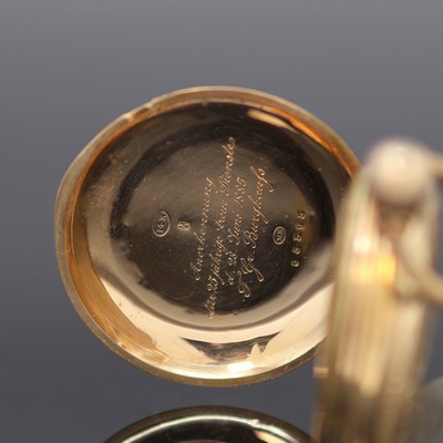 27126123e - Halbsavonette in GG 585/000, Schweiz um 1900, grav. Geh. dell., Metallcuvette, ...