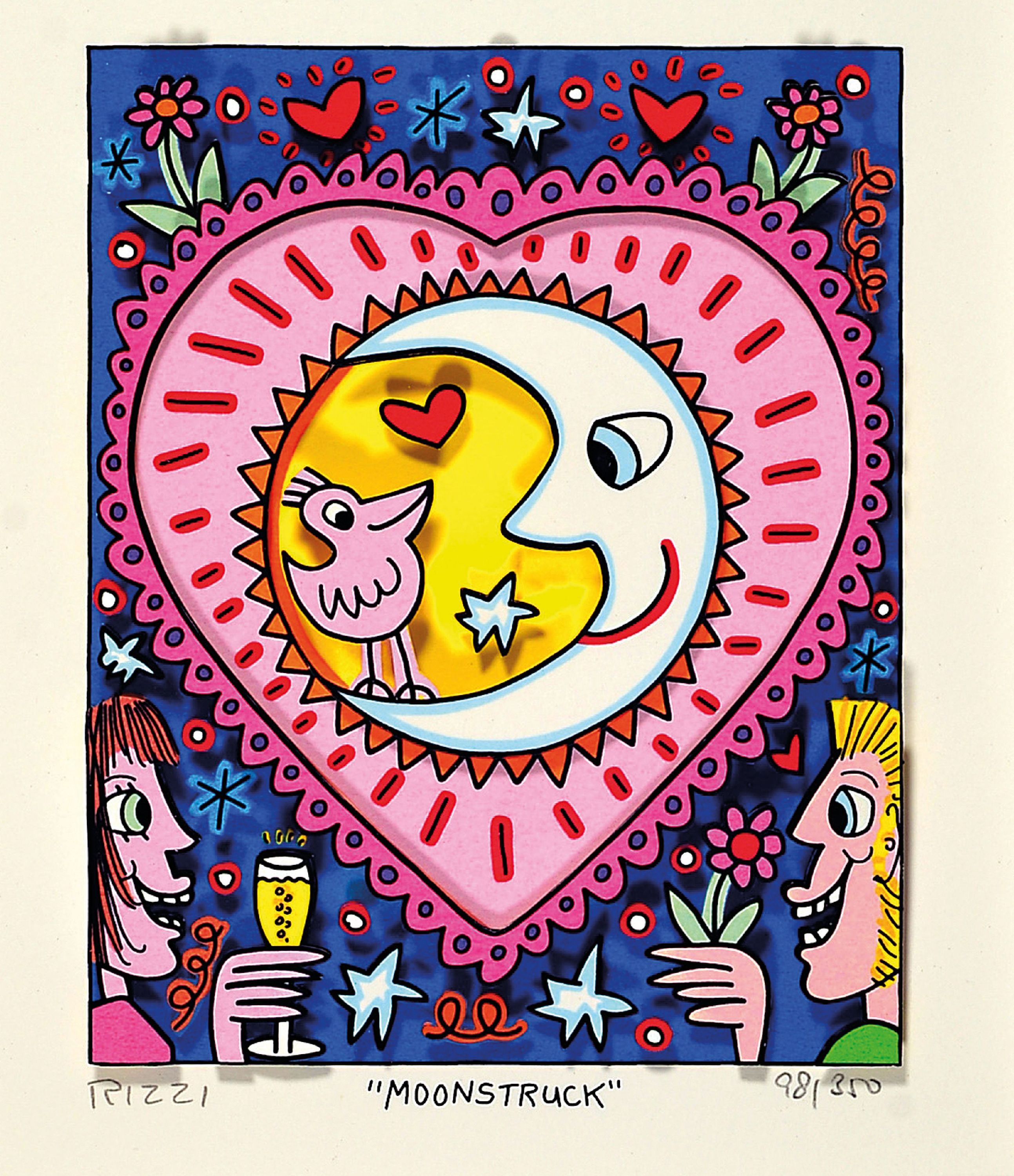 Image 27126230 - James Rizzi, 1950 Brooklyn New York - 2011, 3D-Konstruktion, ´Moonstruck´, handsigniert, ...