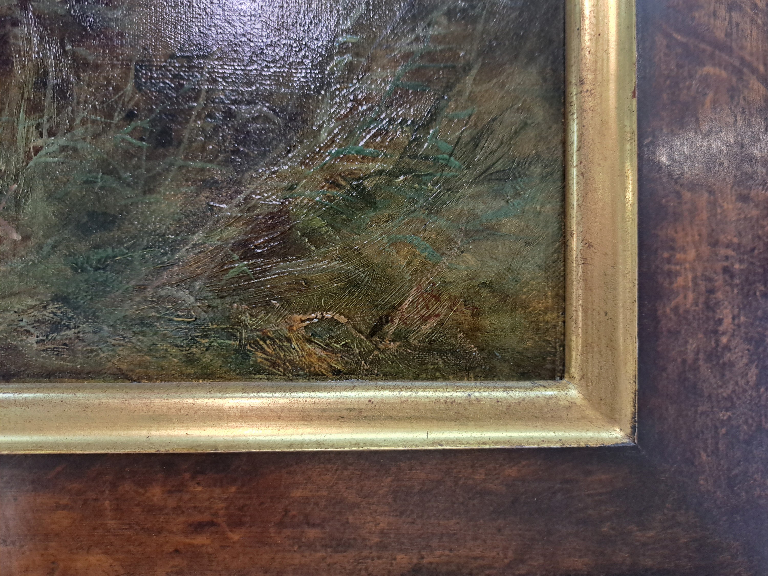 Detail d: George Vicat Cole, 1833 Portsmouth-1893 London, Weite Landschaft mit Baumgruppen und Bachlauf, Öl/Lwd, rechts unten monogr. VC unddat. 1884, ca. ...