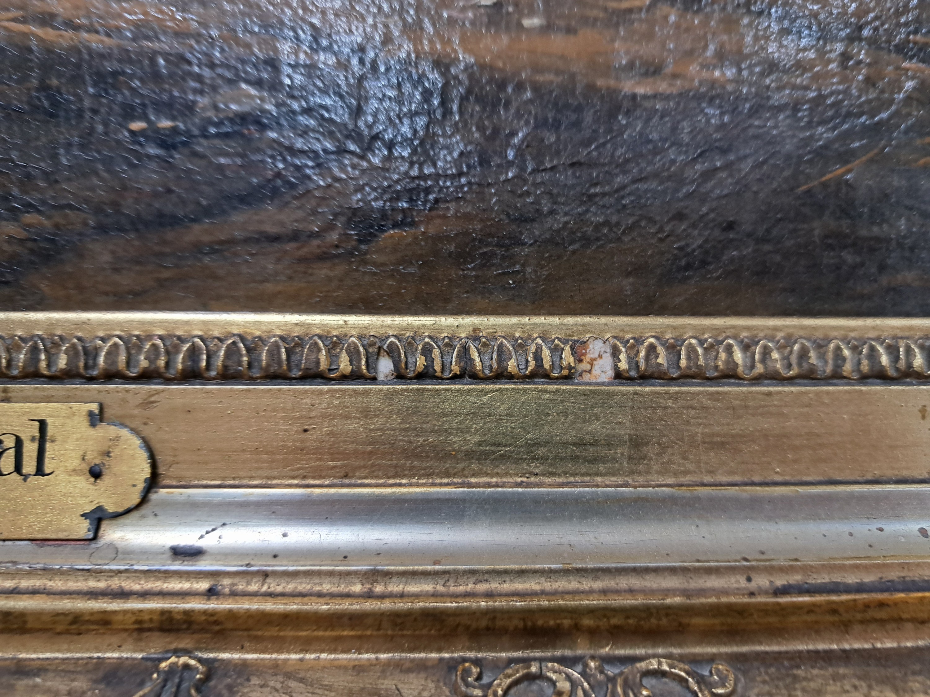 Detail g: Barend Gael, 1630 Haarlem-1698 Amsterdam, vielfigurige Szene vor einem Wirtshaus, Öl/ Lwd, links unten sign. B.Gael, ca. 41x54cm, R. ca. 58x71cm
