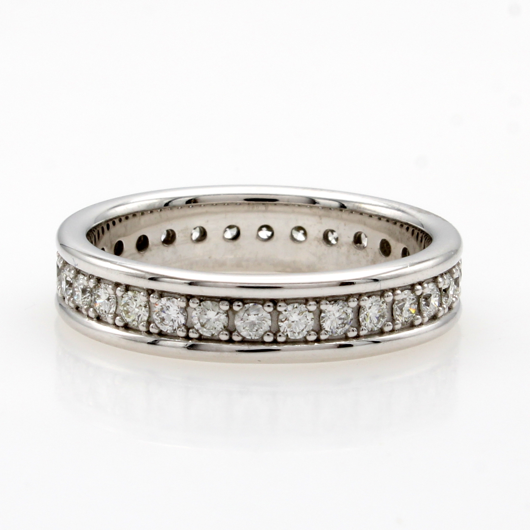 Image 27126279 - Memoryring mit Brillanten, WG 585/000, Schiene rundum bes. m. Brill. zus. ca. 0.75 ct ...