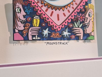 27126230m - James Rizzi, 1950 Brooklyn New York - 2011, 3D-Konstruktion, ´Moonstruck´, handsigniert, ...