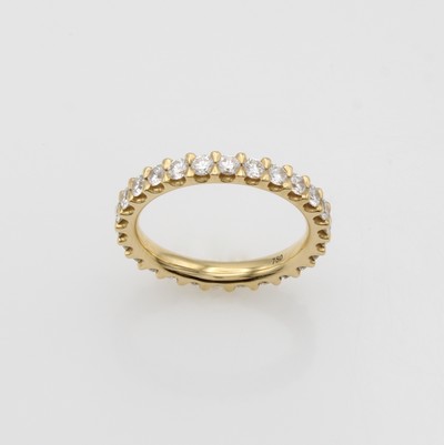 27126243a - Memoryring mit Brillanten, RoséG 750/000, 26Brill. zus. ca. 1.50 ct Weiß/lupenrein, RW ...