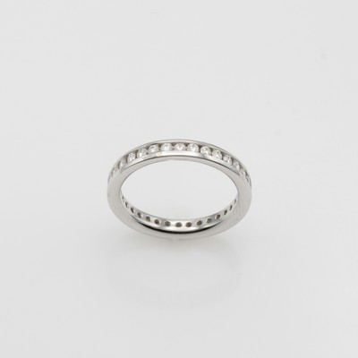 27126247a - Memoryring mit Brillanten, WG 750/000, 34 Brill. zus. ca. 0.85 ct feines Weiß/si, RW ...