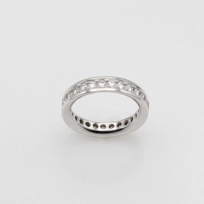 27126248a - Memoryring mit Brillanten, WG 750/000, 28 Brill. zus. ca. 1.12 ct feines Weiß/si, RW ...