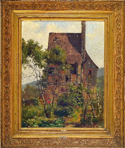 27126254k - Karl Weysser, 1833 Durlach-1904 Heidelberg, Das Lutherhaus in Neuenheim, das Motiv ...