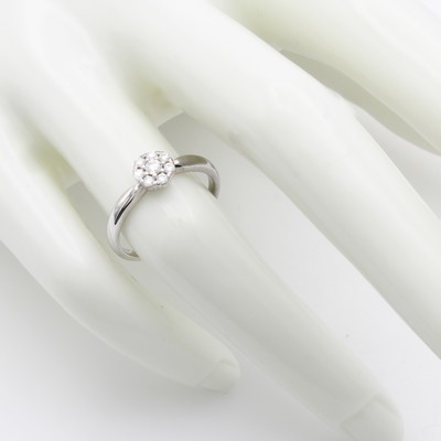 27126260a - Ring mit Brillanten, WG 585/000, 8 Brill. kreisförm. gef. zus. ca. 0.20 ct Weiß/si, RW ...