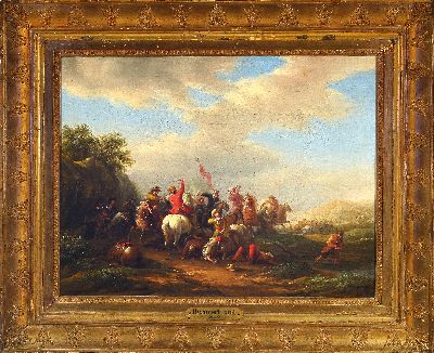 27126265k - Barend Gael, 1630 Haarlem-1698 Amsterdam, vielfigurige Schlachtenszene, Öl/ Lwd, Lwd, ...