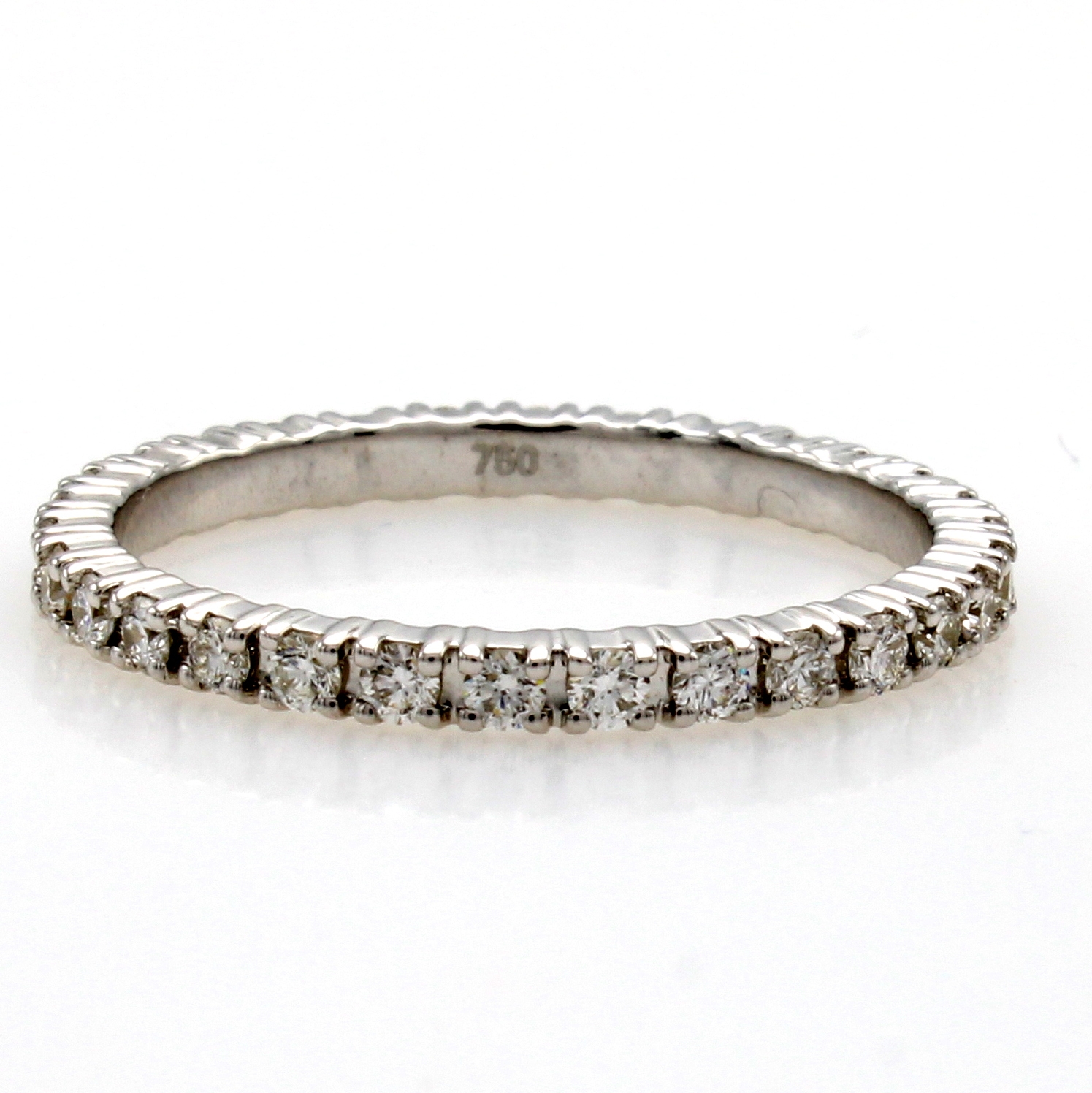 Image 27126558 - Memoryring mit Brillanten, WG 750/000, Schiene rundum bes. m. 30 Brill. zus. ca. 0.60 ct ...