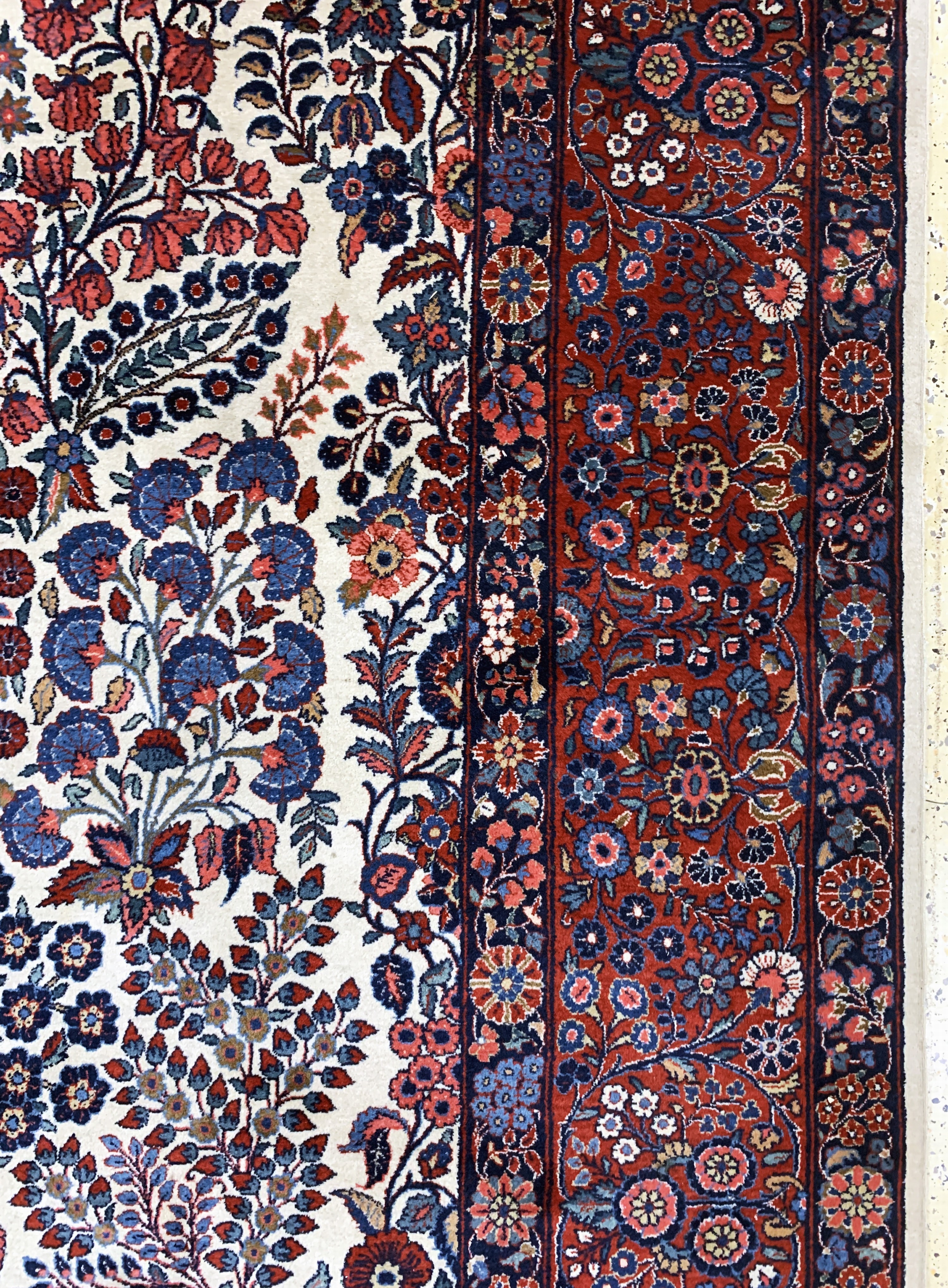 Detail f: Yazd Kork fein, Persien, Anfang 20.Jhd, Korkwolle auf Baumwolle, ca. 367 x 267 cm, EHZ: 2