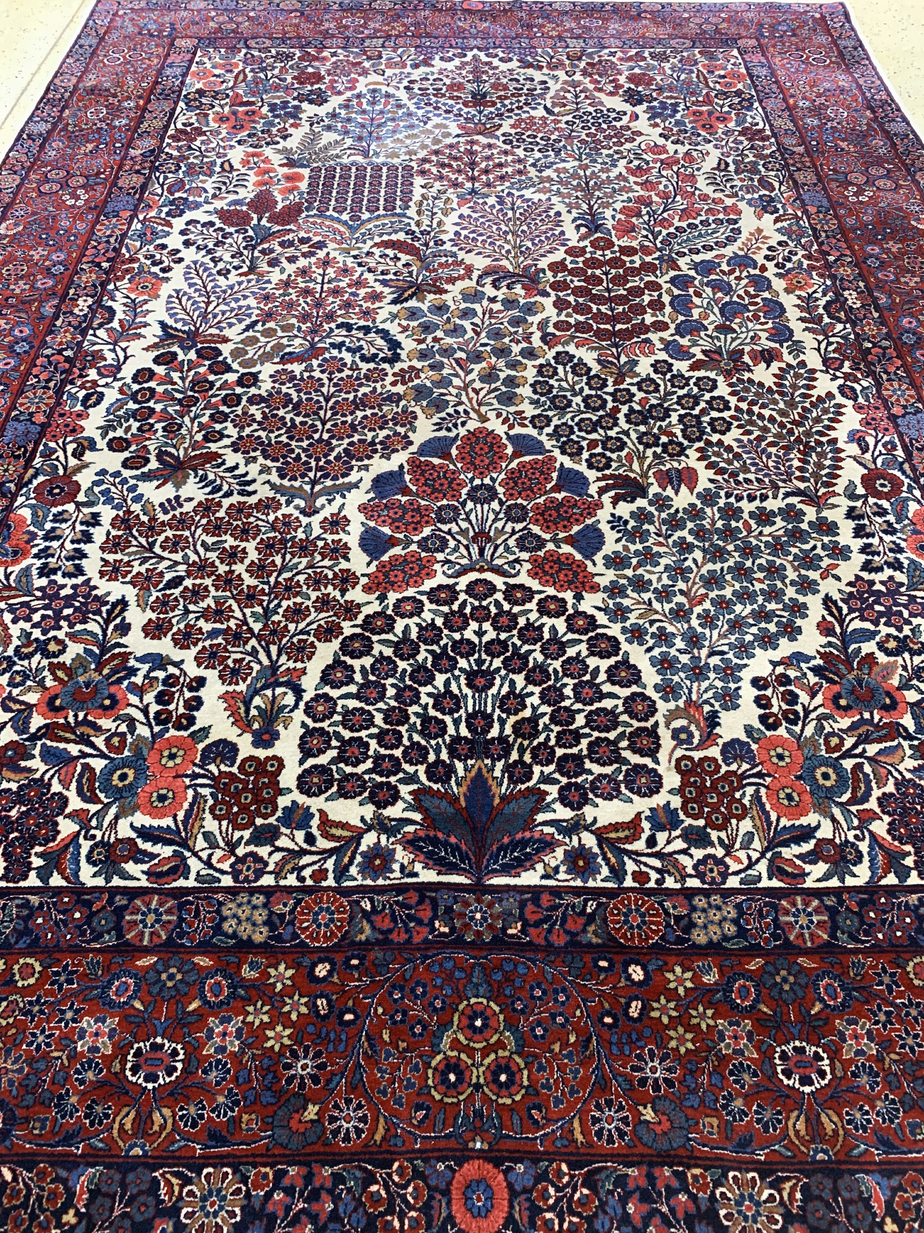 Detail j: Yazd Kork fein, Persien, Anfang 20.Jhd, Korkwolle auf Baumwolle, ca. 367 x 267 cm, EHZ: 2