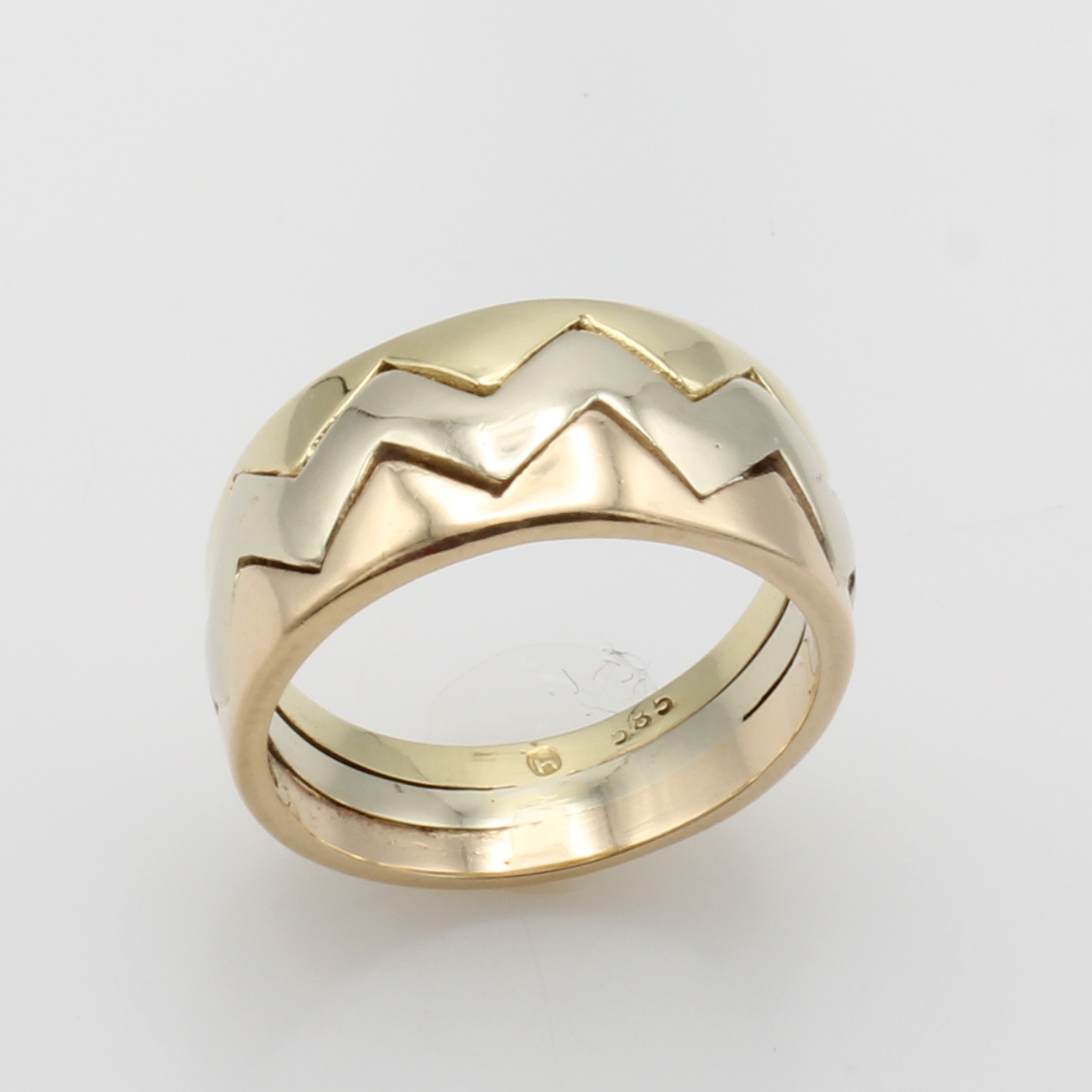 Image 27126573 - Ring, GG/WG/RoseG/ 585/000, massive Verar- beitung, RW ca. 50