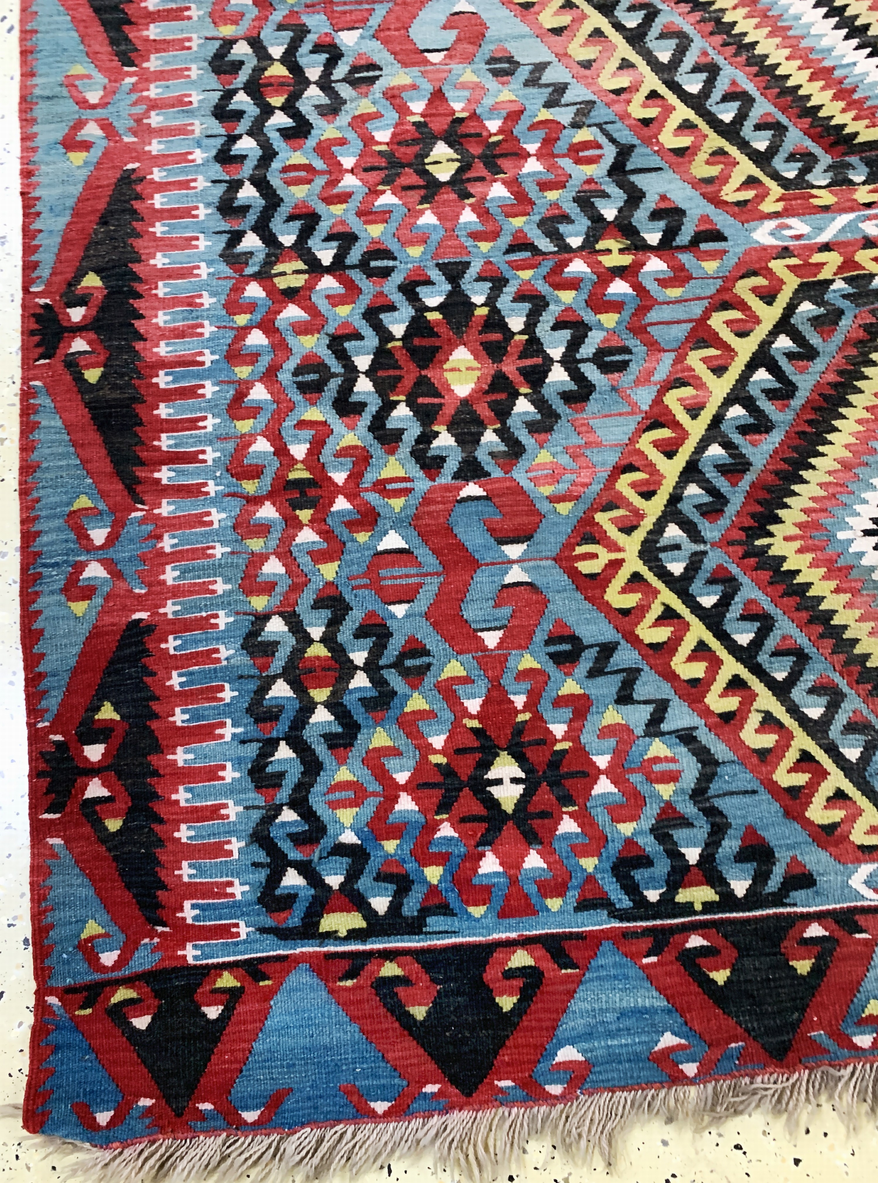 Detail b: Anatol Kelim, Türkei, Anfang 20.Jhd, Wolle auf Wolle, ca. 350 x 190 cm, EHZ: 2