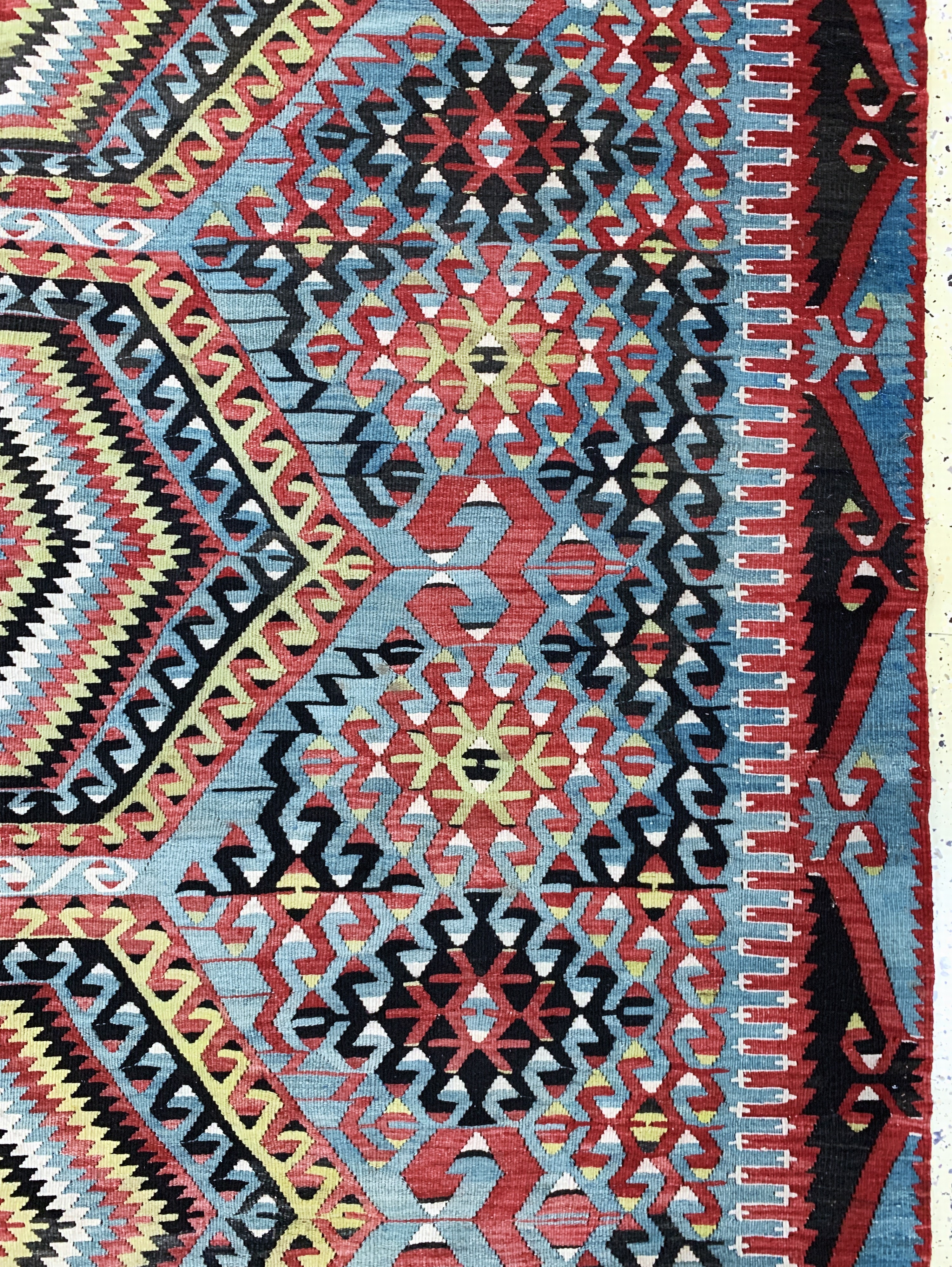 Detail d: Anatol Kelim, Türkei, Anfang 20.Jhd, Wolle auf Wolle, ca. 350 x 190 cm, EHZ: 2