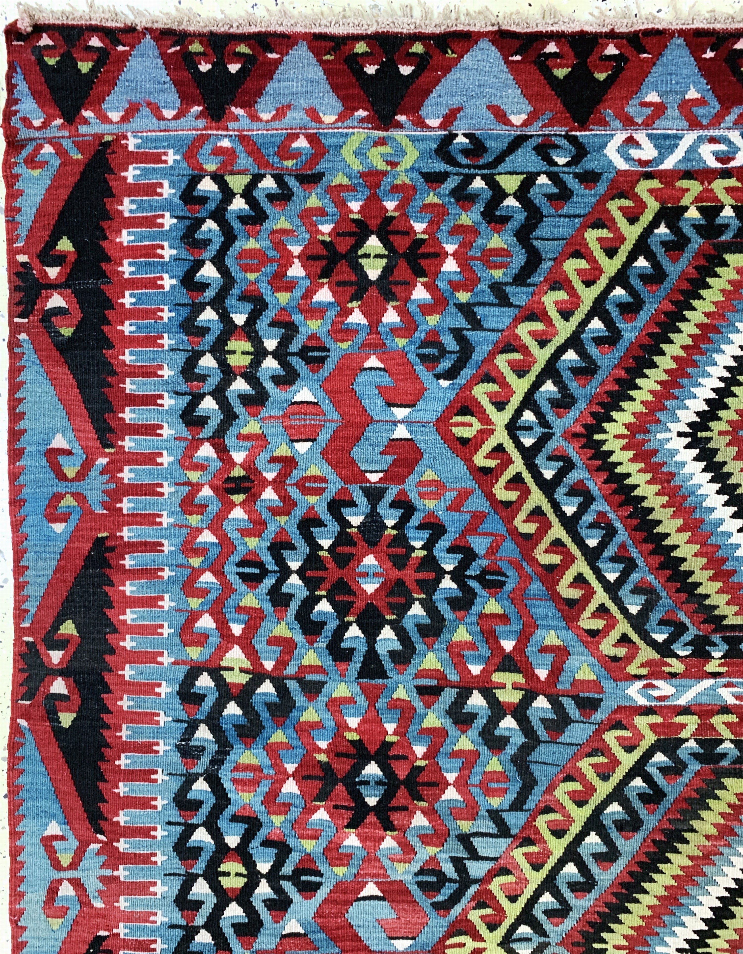 Detail e: Anatol Kelim, Türkei, Anfang 20.Jhd, Wolle auf Wolle, ca. 350 x 190 cm, EHZ: 2