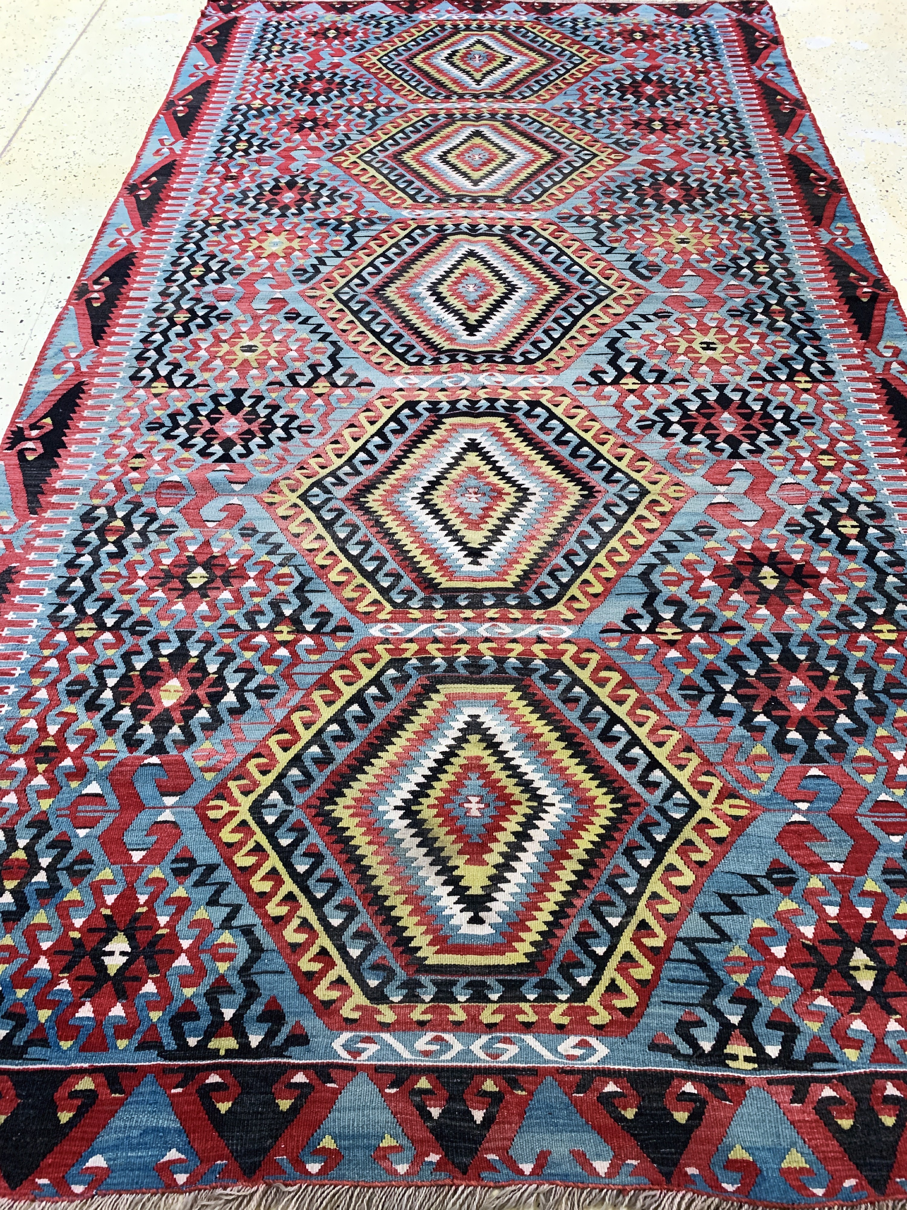 Detail g: Anatol Kelim, Türkei, Anfang 20.Jhd, Wolle auf Wolle, ca. 350 x 190 cm, EHZ: 2