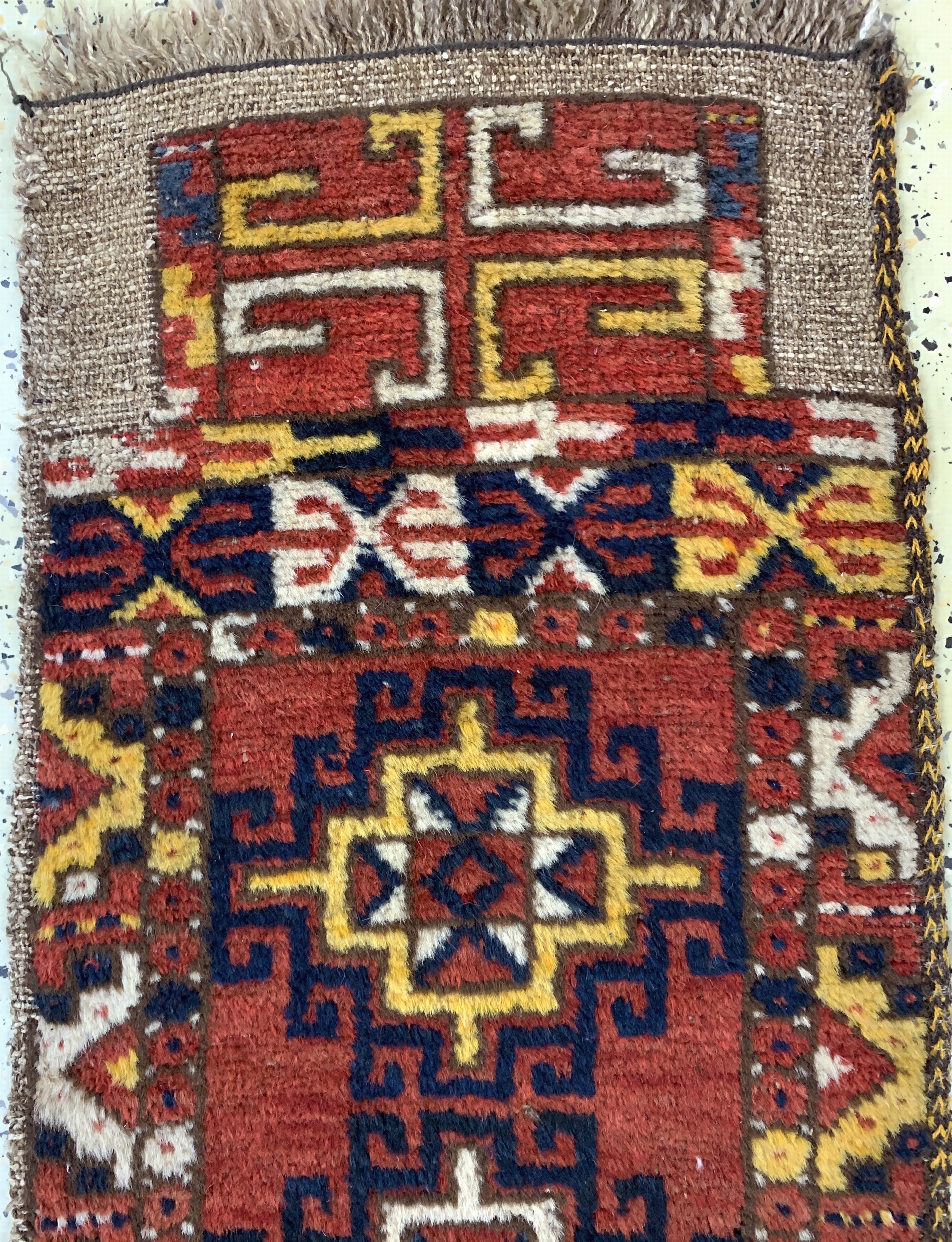 Detail a: Karakalpak"Napramatsch"antik, Kirgisistan, um 1900, Wolle auf Wolle, ca. 116 x 42 cm, EHZ: 2