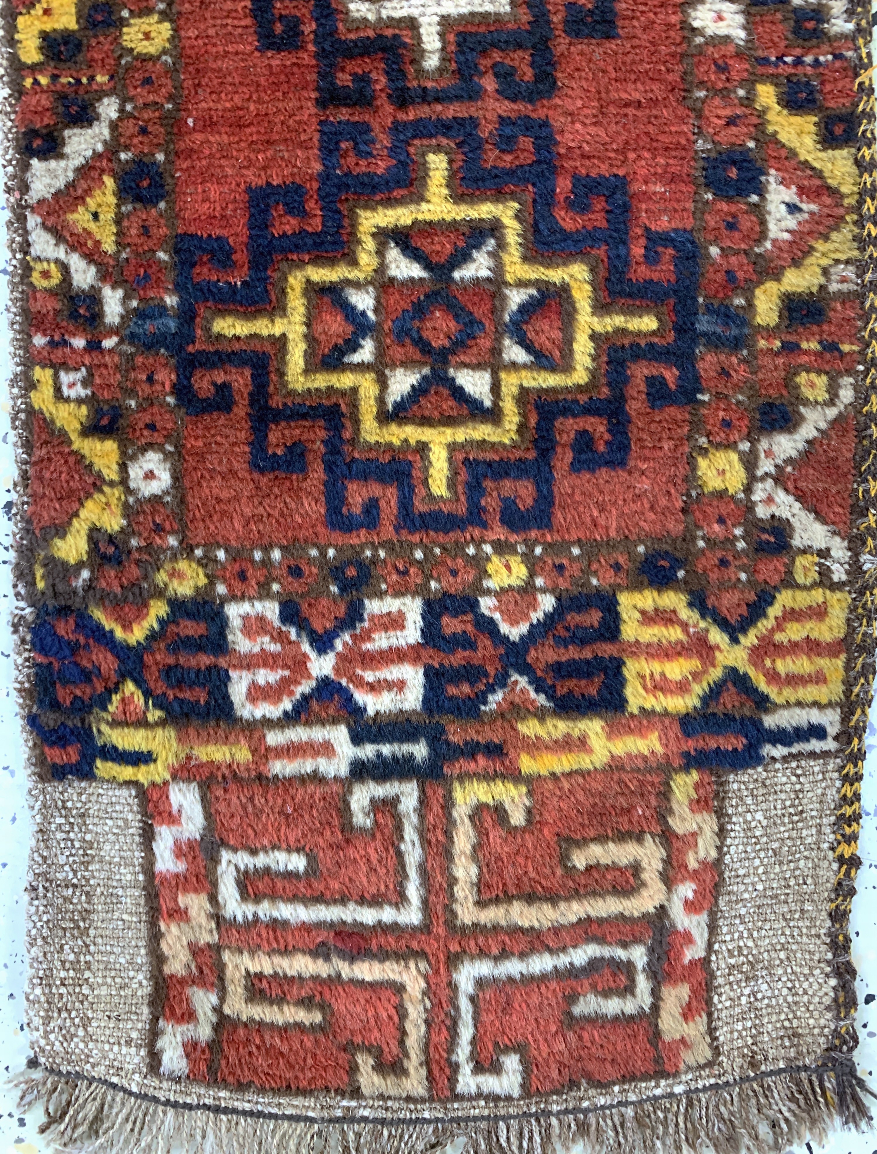 Detail c: Karakalpak"Napramatsch"antik, Kirgisistan, um 1900, Wolle auf Wolle, ca. 116 x 42 cm, EHZ: 2