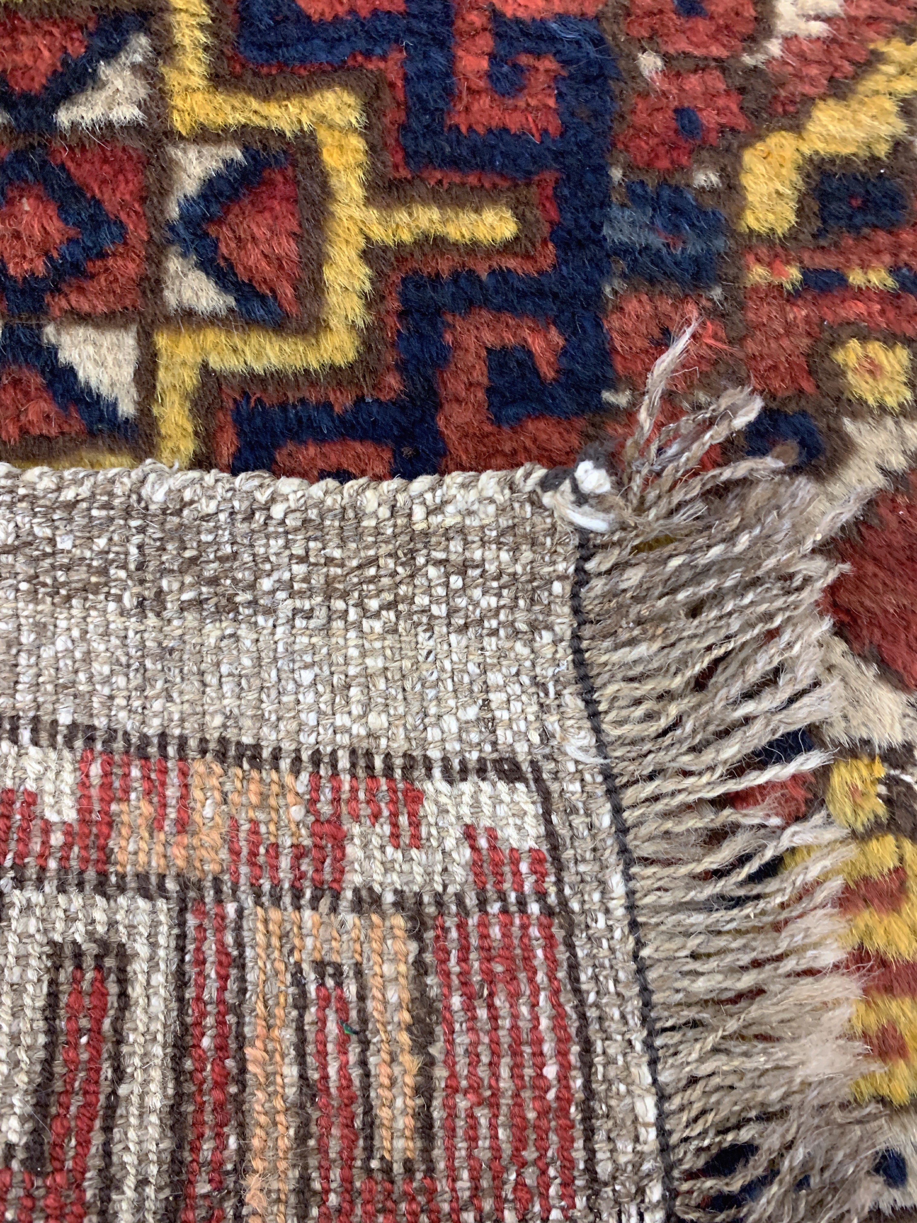 Detail d: Karakalpak"Napramatsch"antik, Kirgisistan, um 1900, Wolle auf Wolle, ca. 116 x 42 cm, EHZ: 2