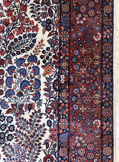 27126563f - Yazd Kork fein, Persien, Anfang 20.Jhd, Korkwolle auf Baumwolle, ca. 367 x 267 cm, EHZ: ...